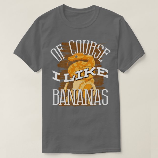 T-shirt Banana Ball Python Herpetologue Bien Sûr J'Aime (Design devant)