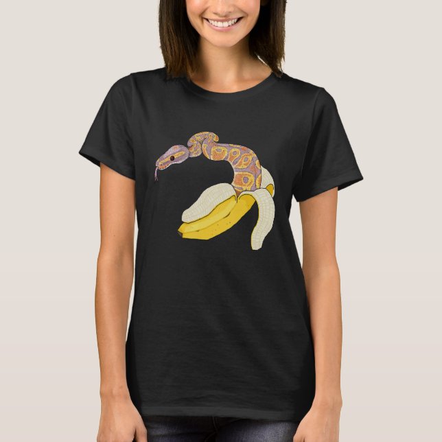T-shirt Banana Ball Python Serpent Reptile Herpetologist O (Devant)