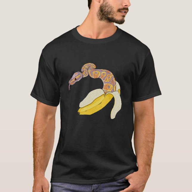 T-shirt Banana Ball Python Serpent Reptile Herpetologist O (Devant)