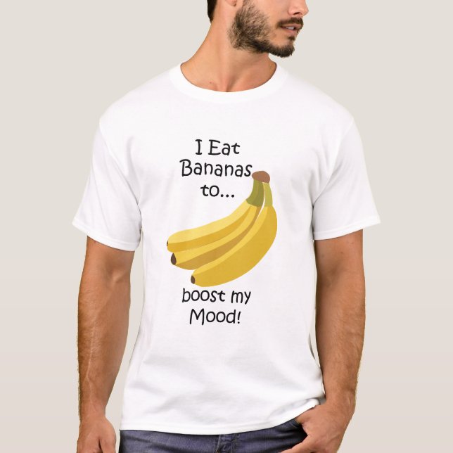 T-shirt Banana Fruit Boost My Mood Funny (Devant)