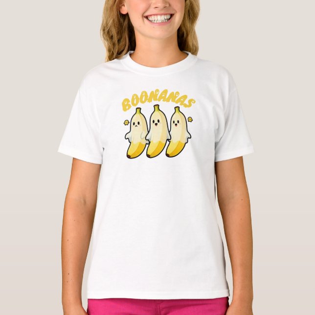 T-shirt Banana Ghost Funny Cute Halloween Fruit (Devant)