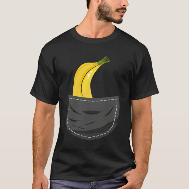 T-shirt Banana In Pocket Graphic Fruit Vegan Veggie Health (Devant)