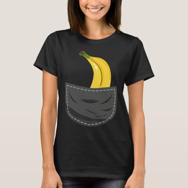T-shirt Banana In Pocket Graphic Fruit Vegan Veggie Health (Devant)