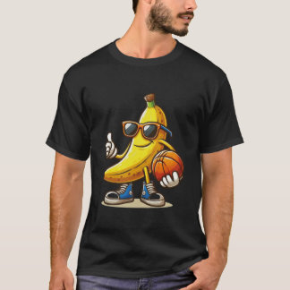 T-shirt Banana Jouer basket-ball Fruit basket-ball