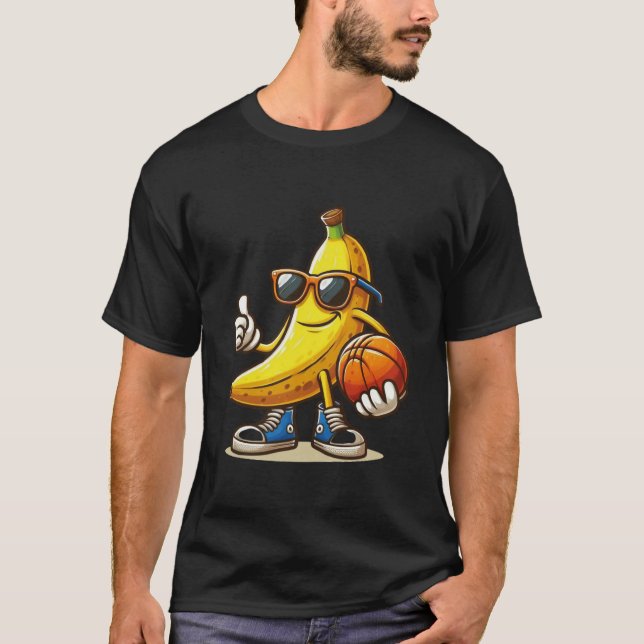 T-shirt Banana Jouer basket-ball Fruit basket-ball (Devant)