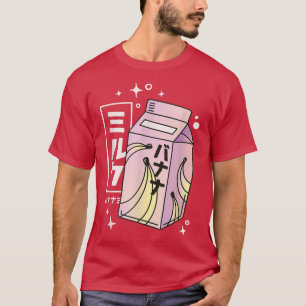 T-shirt Banana Lait Anime E-girl Kawaii Vêtements Japonais