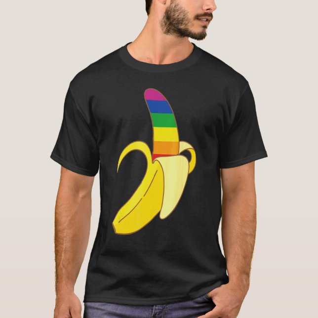 T-shirt Banana Lgbt Drapeau mignon Support Gay pride Bisex (Devant)
