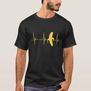 T-shirt Banana Lover Heartbeat EKG Pulse Fruiteux été