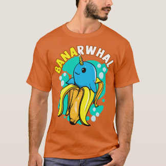 T-shirt Banana Narwhal Banarwhal Drôle Créatures alimentai