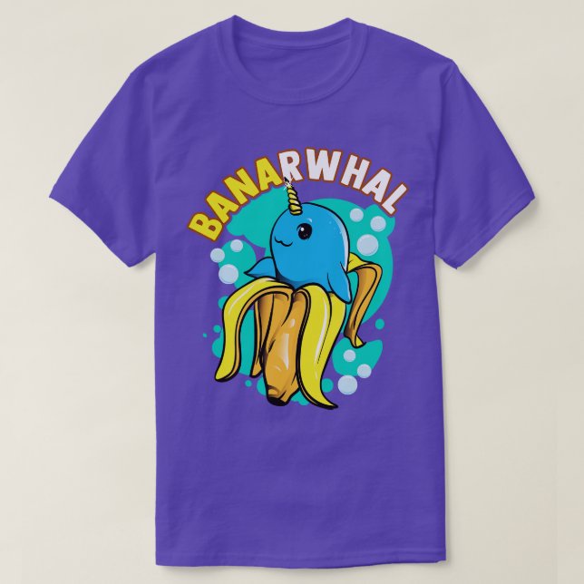 T-shirt Banana Narwhal Banarwhal Drôle Créatures alimentai (Design devant)