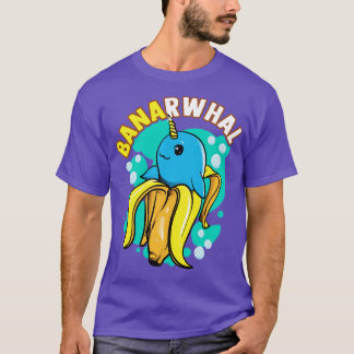 T-shirt Banana Narwhal Banarwhal Drôle Créatures alimentai