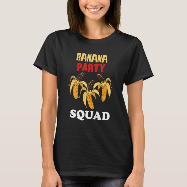 T-shirt Banana Party Squad Choco Banana Vegan Food Summer  (Devant)