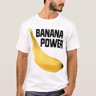 T-shirt Banana Power Funny Jaune Riped Fruit Cadeau