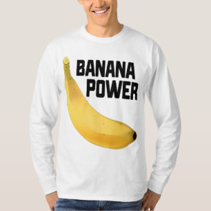 T-shirt Banana Power Funny Jaune Riped Fruit Cadeau