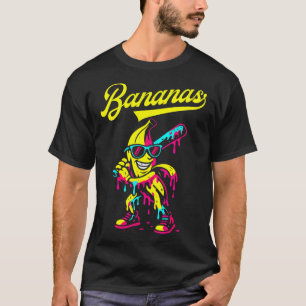 T-shirt Banana Retro Throwback Populaire Fruit Baseball