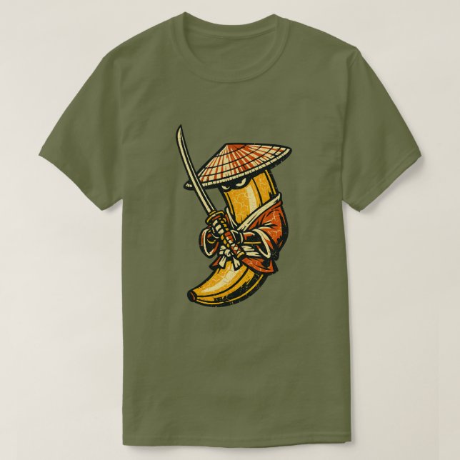 T-shirt Banana Ronin — Samouraï Errant Fruit Drôle  (Design devant)