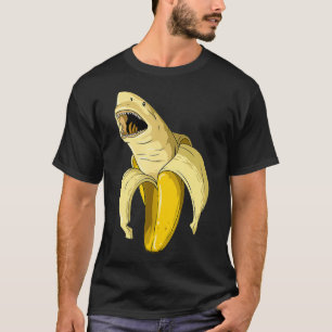 T-shirt Banana Shark Banana à thème fête requin thème