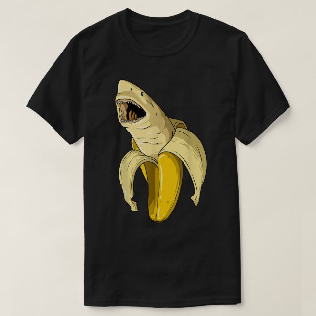 T-shirt Banana Shark Banana Themed Party Shark Themed (Design devant)