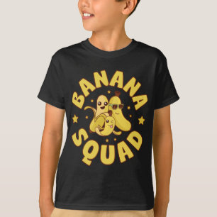 T-shirt Banana Squad Drôle Hommes Femmes Garçons Vegan Fru