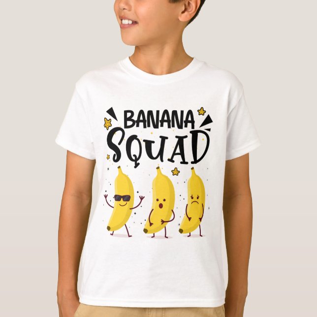 T-shirt Banana Squad Été Drôle Amateurs de fruits de banan (Devant)