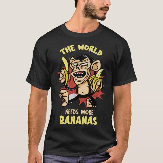 T-shirt Banana The World Needs Vegan Food Summer Frui Bana (Devant)
