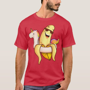 T-shirt Banana Unicorn Float Été Fruit Tropical Hawaii