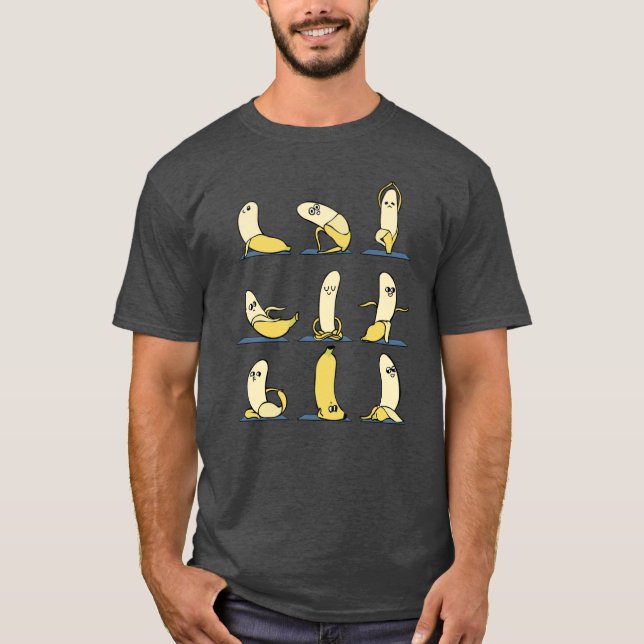 T-shirt Banana Yoga retro (Devant)