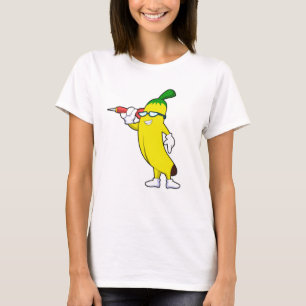 T-shirt Banane aux fléchettes avec fléchettes