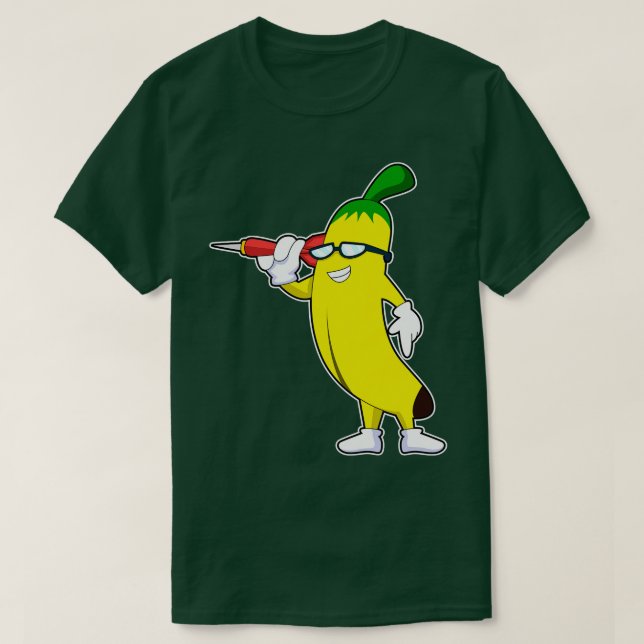 T-shirt Banane aux fléchettes avec fléchettes (Design devant)