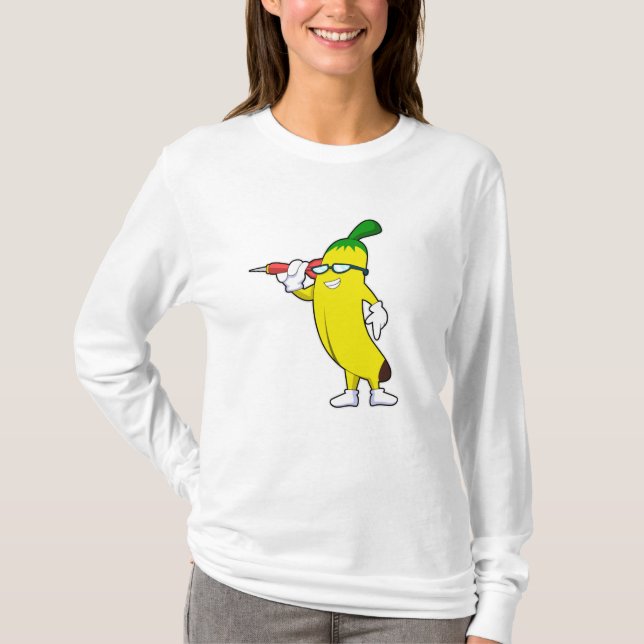 T-shirt Banane aux fléchettes avec fléchettes (Devant)