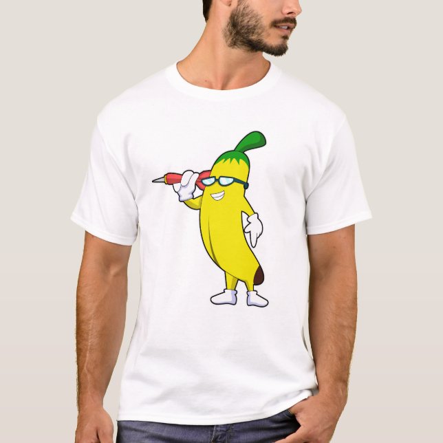 T-shirt Banane aux fléchettes avec fléchettes (Devant)