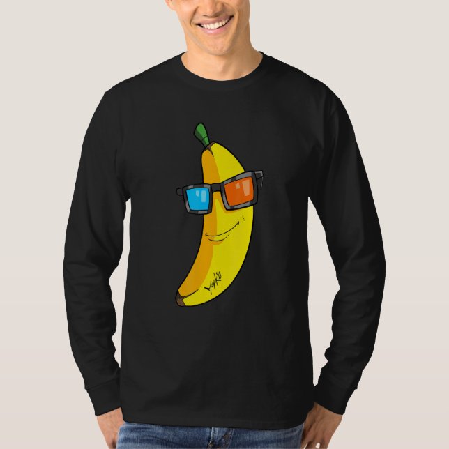 T-shirt Banane avec lunettes de soleil Cool (Devant)