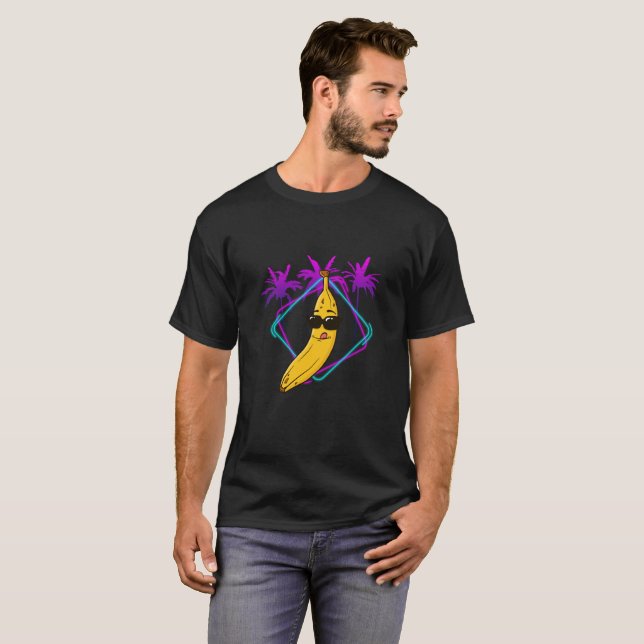 T-shirt banane cool rétro (Devant entier)