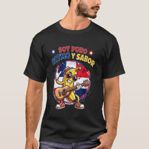 T-shirt Banane dominicain jouant de la guitare Soy Puro Ri