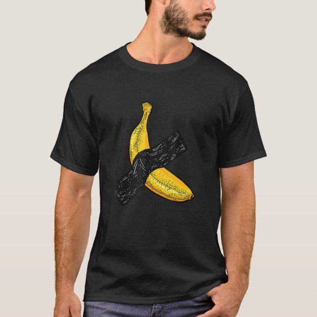 T-shirt Banane Drôle cool Montée Avec Graphe De Bande Adhé (Devant)