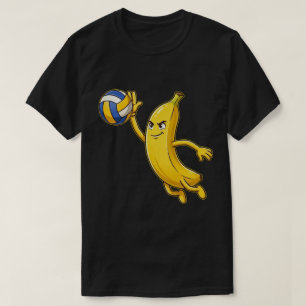 T-shirt Banane drôle jouant au volley-ball Graphique Sport
