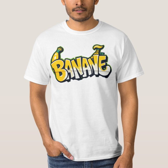 T-shirt banane, graffiti, fruit, street art, urban (Devant)