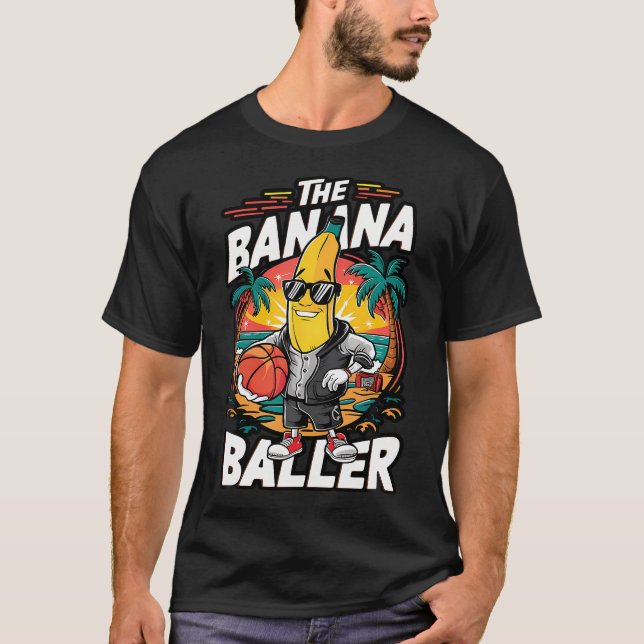 T-shirt Banane jouer de basket-ball Fruit Lover Basketball (Devant)