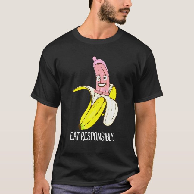 T-shirt Banane Manger de manière responsable Contrôle des  (Devant)
