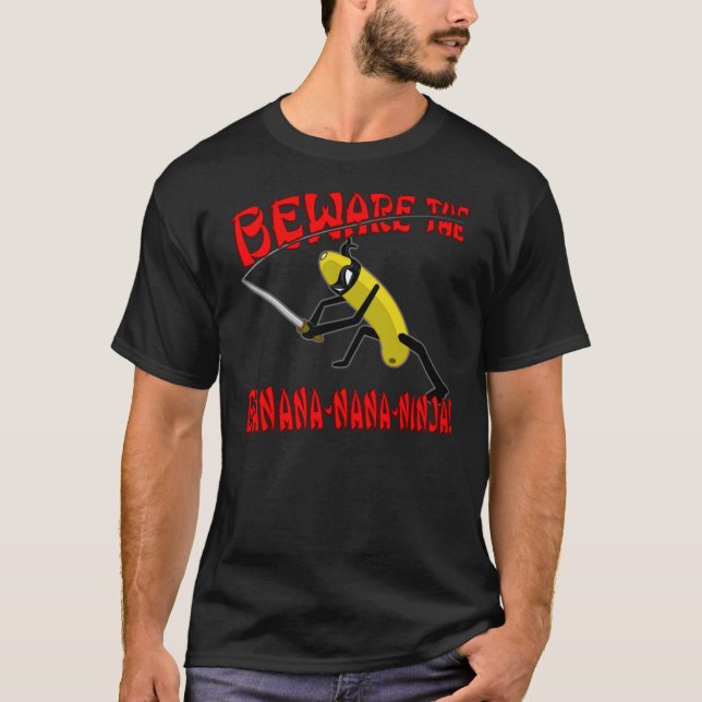 T-shirt Banane-Nana-Ninja ! (Obscurité) (Devant)
