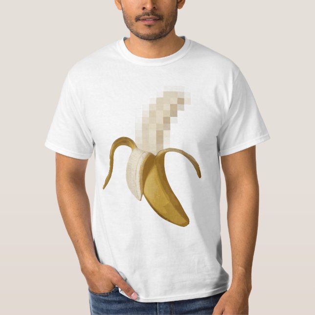 T-shirt Banane pelée à la censure (Devant)