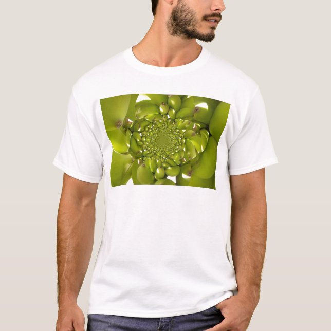 T-shirt Banane verte Kaleidoscope Art Imprimer/Graphique (Devant)