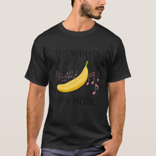 T-shirt Bananes Et Notes De Musique Mangeant Des Fruits Ex