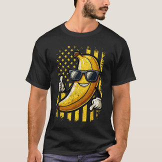 T-shirt Bananes graphiques Nom fier Drapeau rétro américai