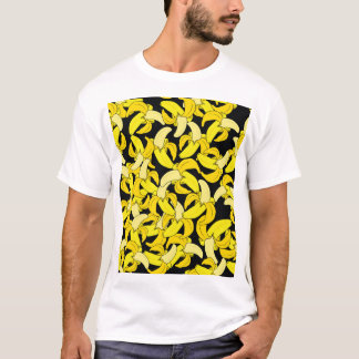 T-shirt Bananes jaunes vintages : Arrière - plan noir