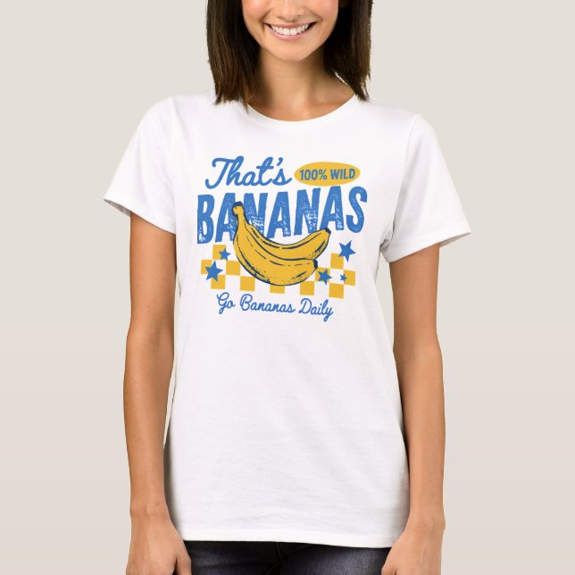 T-shirt Bananes Rétro Citation Drôle (Devant)