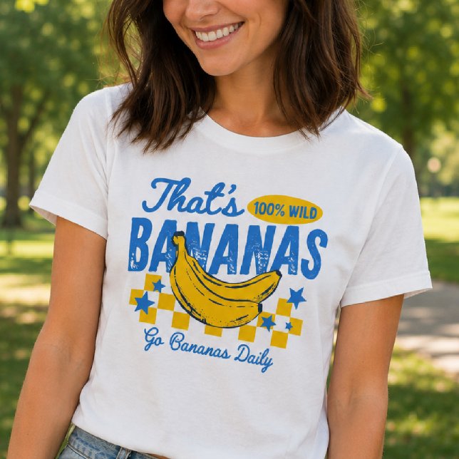 T-shirt Bananes Rétro Citation Drôle (Créateur téléchargé)