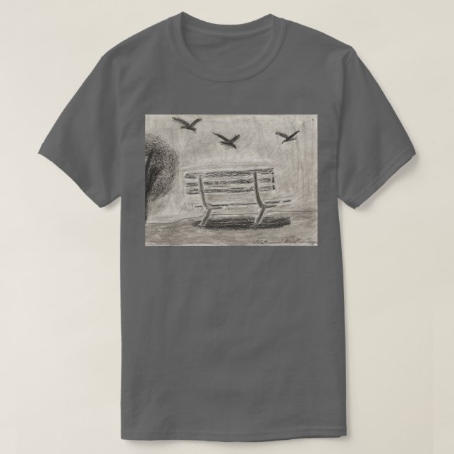 T-shirt Banc de parc Charcoal (Design devant)