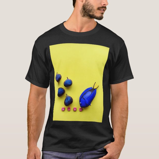 T-shirt Banc de poissons-chirurgiens bleus (Devant)