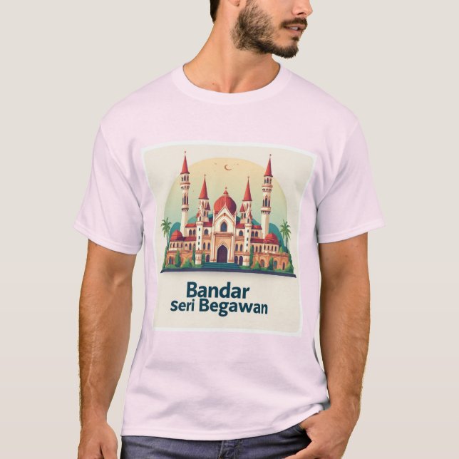 T-shirt Bandar Seri Begawan avec dômes rouges (Devant)